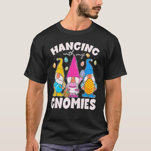Påsk Gnome med min Gnomies Påsk dag B T Shirt (Framsida)