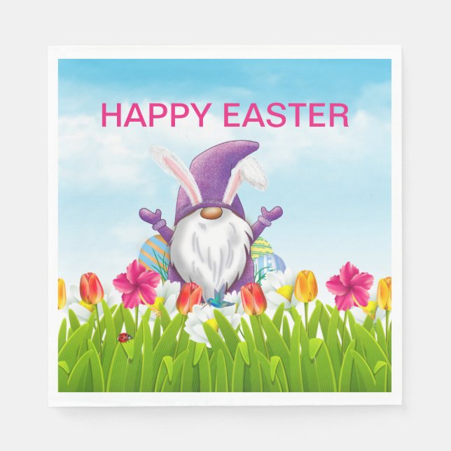 Påsk Gnome Pappersservett (Framsidan)