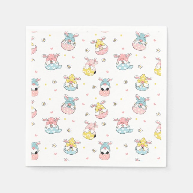 Påsk Gnomes Napkins Pappersservett (Framsidan)