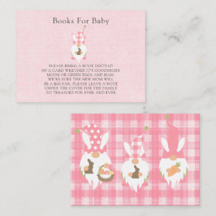 Påsk Gnomes Rosa Girl Girl Bokar for Baby Visitkort