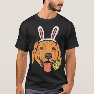 Påsk Golden Retriever Bunny Ansikte Hund älskare M T Shirt