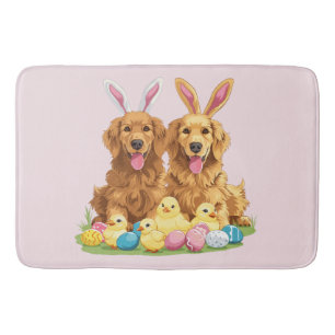 Påsk Golden Retriever Hundar Bunny Öron Badrumsmatta