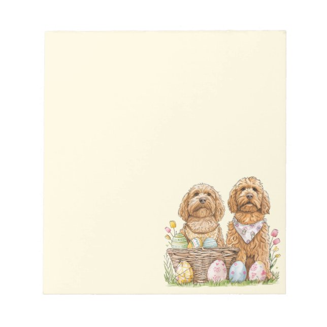 Påsk Goldendoodle Hundar Anteckningsblock (Framsida)
