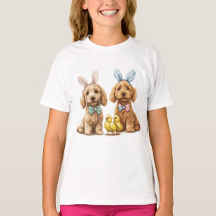 Påsk Goldendoodle Hundar T Shirt