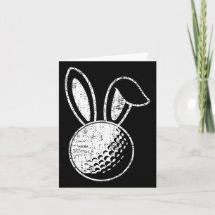 Påsk Golf Kaninöron Roligt Golfpresent Kort
