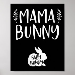Påsk Gravid Announcement Mamma Bunny Ba Poster
