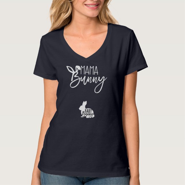 Påsk Gravid Citat Gravida Mamma Mamma Bunny Bab T Shirt (Framsida)
