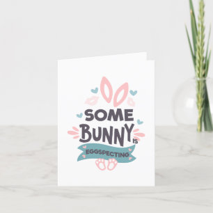 Påsk Gravid en del Bunny väntar på... Helgkort