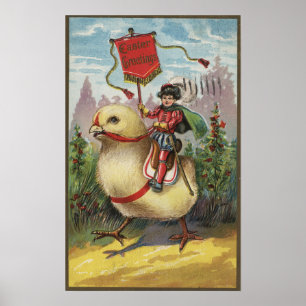Påsk GreetingsPrince atop en chick Poster
