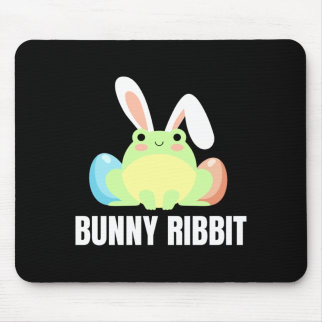 Påsk Groda Kanin Ribbit Amfibie Design Musmatta (Framsidan)