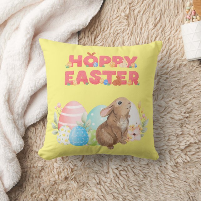 Påsk Group Eggs Hoppy Påsk dag Kudde (Filt)