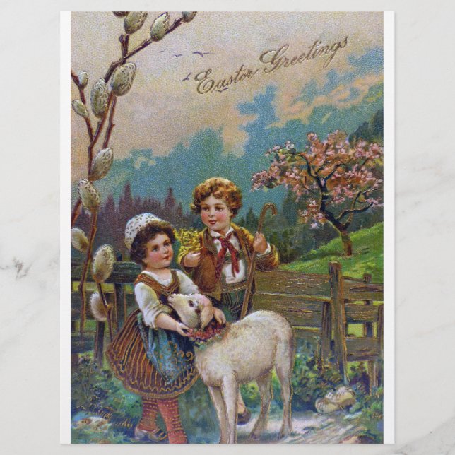 Påsk Hälsning 1908 (Framsida)