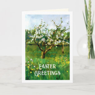 Påsk Hälsning. Apple Blommar Fine Art Helgkort