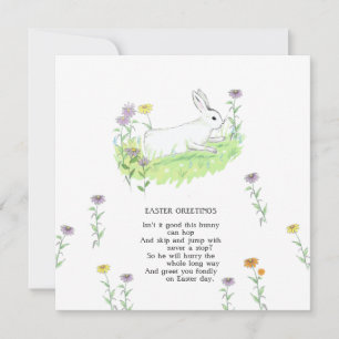 Påsk Hälsning Bunny Nursery Ryhme Art Kort