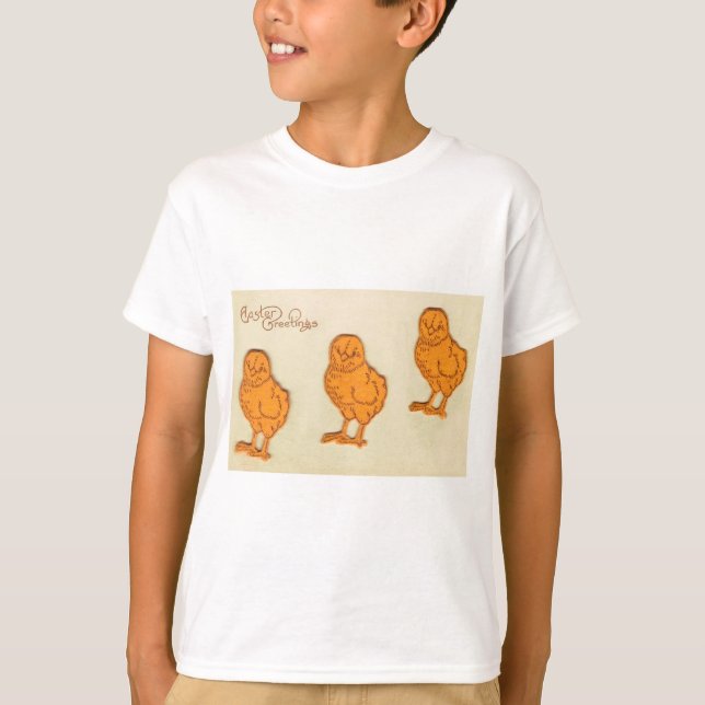 Påsk Hälsning Chick Beige Tee (Framsida)