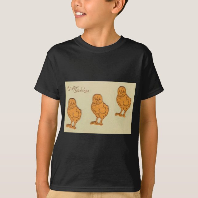 Påsk Hälsning Chick Beige Tee Shirt (Framsida)