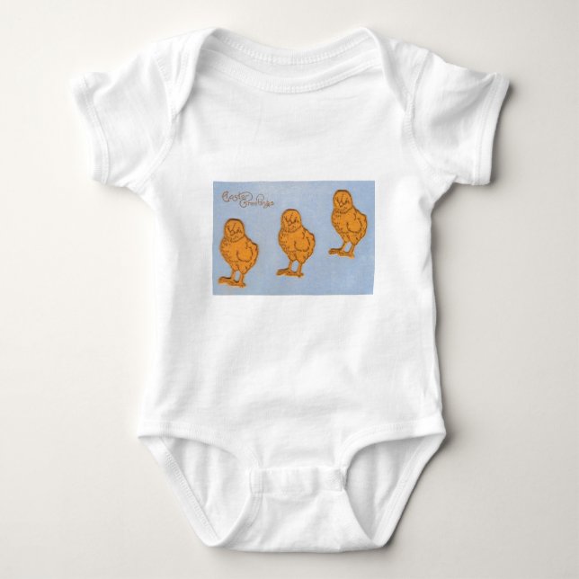 Påsk Hälsning Chick Blue T Shirt (Framsida)
