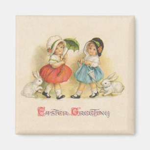 Påsk Hälsning Vintage Magnet