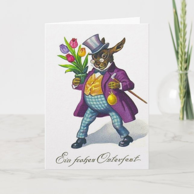 Påsk-hälsningskort för vintage helgkort (Framsida)