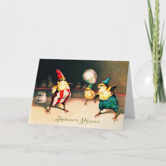 Påsk-hälsningskort för vintage helgkort (Framsida)