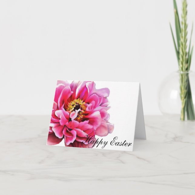 Påsk hälsningskort - Rosa Peony Helgkort (Framsida)