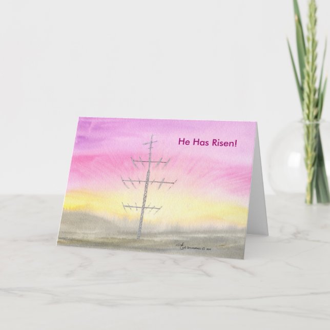 Påsk Ham-radiokort Helgkort (Framsida)