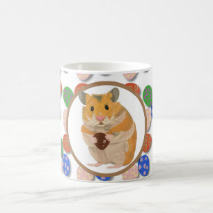 Påsk Hamster med chokladägg Kaffemugg