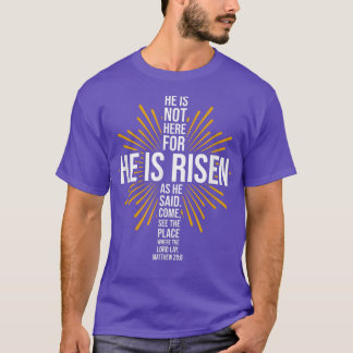 Påsk Han är Risen Jesus Kor Christian Faith Bib T Shirt