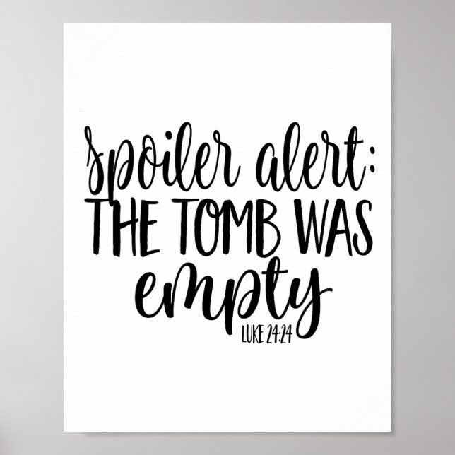 Påsk han är uppstånden Spoiler Alert Graven Var To Poster (Framsidan)