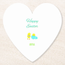 Påsk Hatchlings HjärtPapper Underlägg Papper
