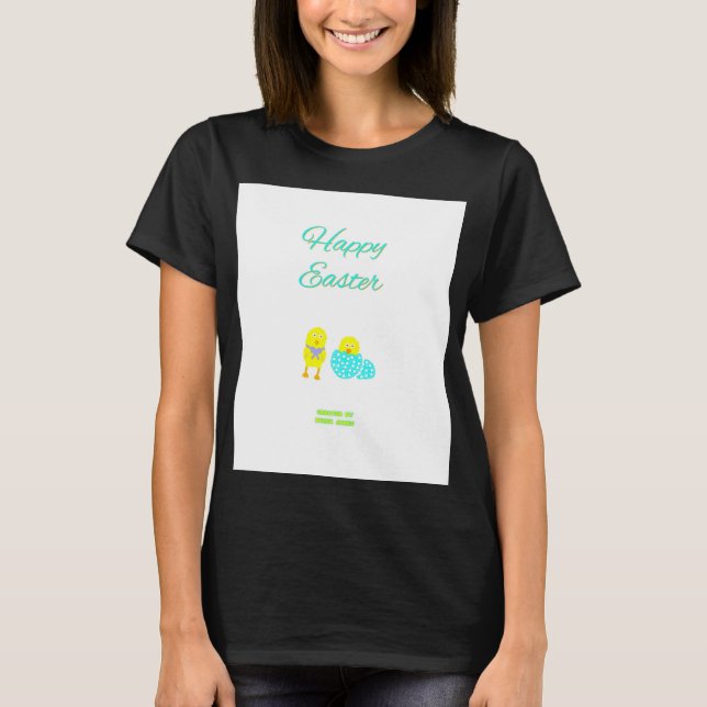 Påsk Hatchlings Women's Black Basic T Shirt (Framsida)