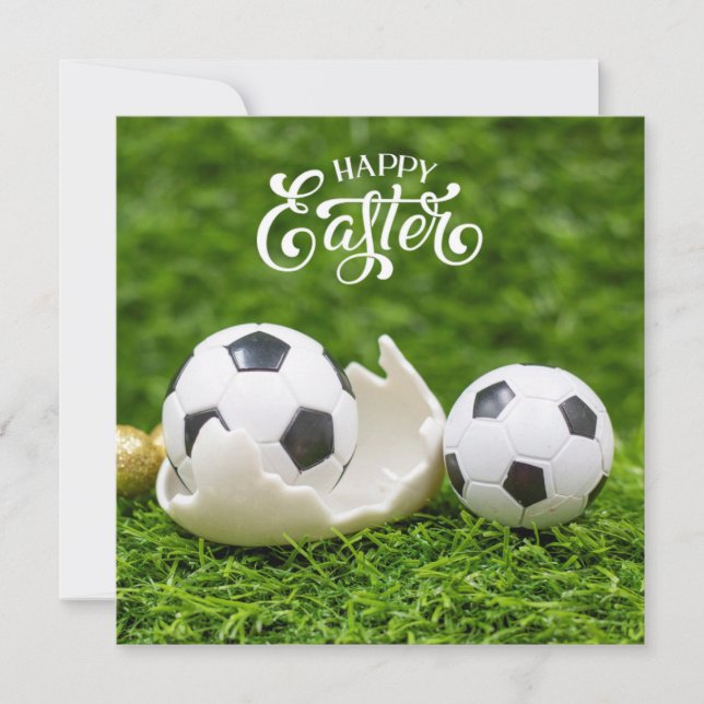 Påsk Helgdag med fotboll i Påskägg grönt (Framsida)
