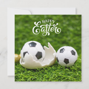 Påsk Helgdag med fotboll i Påskägg grönt