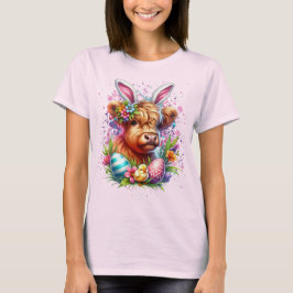 Påsk Highland Cow T Shirt