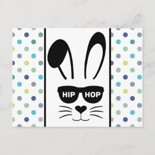 Påsk Hip hop Bunny Skutt Vykort