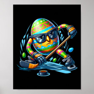 Påsk Hockey Player Eggs Bunny Rabbits Manar Wo Poster