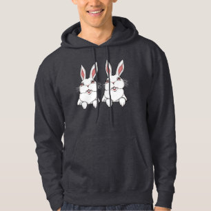 Påsk Hoodie Påskhare Twin Hoodie Sweatshirt