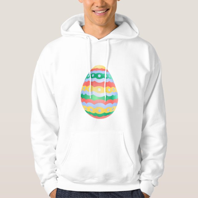 Påsk Hoodies Festive Påskägg Hooded Shirt Sweatshirt (Framsida)