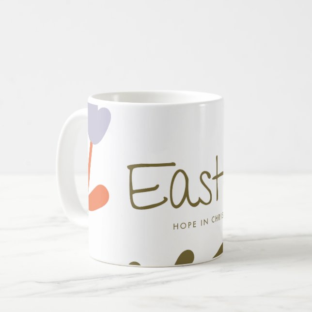 Påsk Hope i Kristus | kristen Kaffemugg (Framsida vänster)