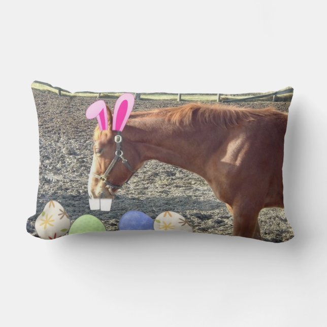 Påsk Horse and Pony Lumbarkudde (Framsida)