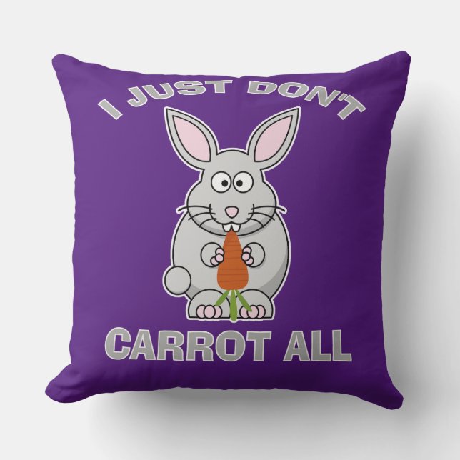 Påsk I Carrot inte all Funny Pun Rabbit Kudde (Framsida)