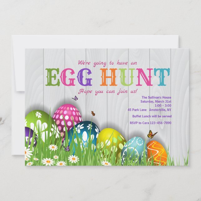 Påsk i den trädgårds- inbjudan (Framsida)