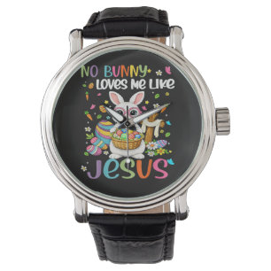 Påsk ingen kanin älskar mig som Jesus Kristus Armbandsur