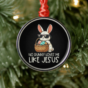 Påsk Ingen kanin älskar mig som Jesus Kristus Julgransprydnad Metall