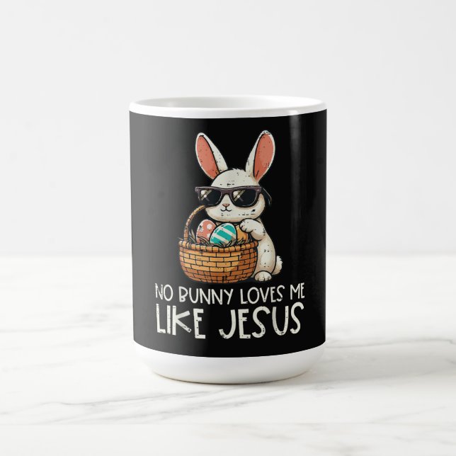 Påsk ingen kanin älskar mig som Jesus Kristus Kaffemugg (Center)