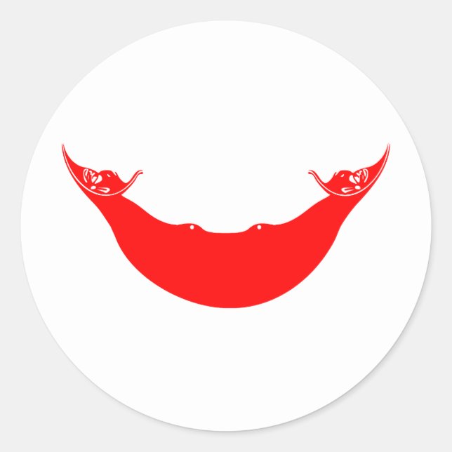 Påsk Island Flagga Runt Klistermärke (Framsida)