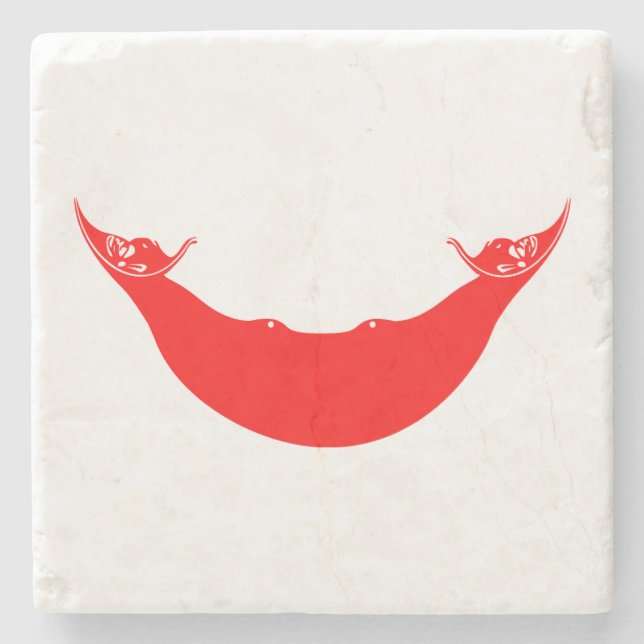 Påsk Island Flagga Stenunderlägg (Framsidan)