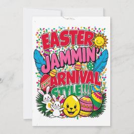 Påsk Jammin' Carnival Stil Card Inbjudningar