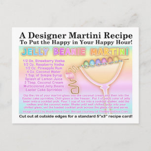 Påsk Jelly Beanie Maritni Recipe-vykort Helg Vykort