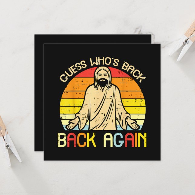 Påsk Jesus Gissa Vem Är Tillbaka Religiös Kristen (Fram/Back In Situ)